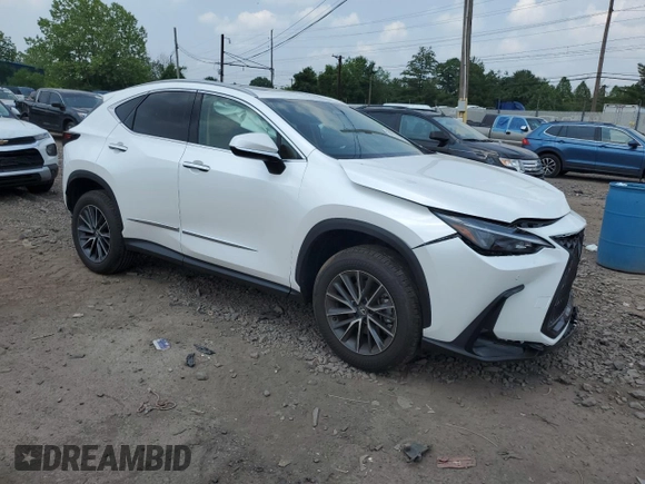 2025 Lexus NX 350 Premium with VIN 2T2GGCEZ4SC078868, listed as a Copart auction lot 59723595 with 1,311 mi miles and Salvage title. Bid and sale history available at DreamBid. Image 4.