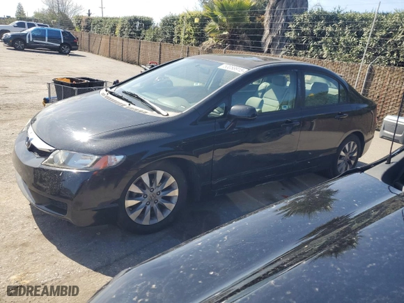 2010 Honda Civic Sdn EX with VIN 2HGFA1F86AH504349, listed as a Copart auction lot 50058915 with 127,619 mi miles and Salvage Title. Bid and sale history available at carsss.com. Image 1.