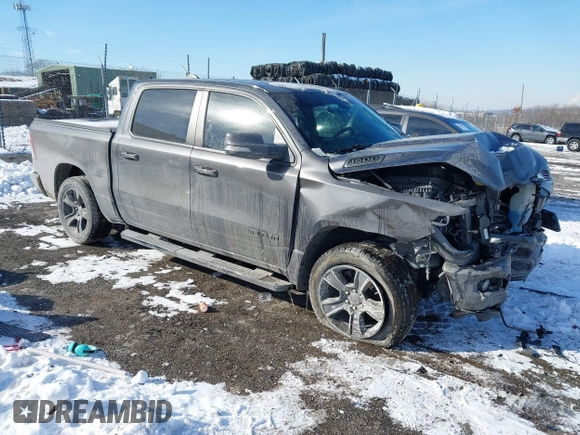2020 Ram 1500 Big Horn with VIN 1C6SRFFT8LN182905, listed as a IAAI auction lot 41398009 with 53,268 mi miles. Bid and sale history available at carsss.com. Image 1.