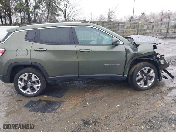 2020 Jeep Compass Limited with VIN 3C4NJDCB3LT127484, listed as a IAAI auction lot 41511639 with 1 mi miles. Bid and sale history available at carsss.com. Image 12.