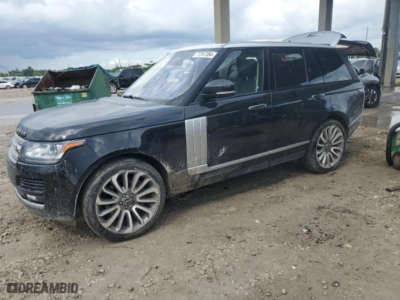 2016 Land Rover Range Rover Supercharged with VIN SALGS2EF4GA286899, listed as a Copart auction lot 77257394 with 62,451 mi miles and Salvage Title. Bid and sale history available at carsss.com. Image 1.