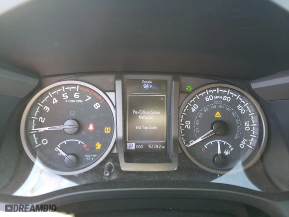 2020 Toyota Tacoma 2WD SR5 with VIN 3TMAZ5CN5LM120571, listed as a Copart auction lot 78225273 with 92,282 mi miles and Salvage Title. Bid and sale history available at carsss.com. Image 9.