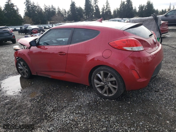 2016 Hyundai Veloster with VIN KMHTC6AD4GU253166, listed as a Copart auction lot 48557715 with 124,416 mi miles and Salvage Title. Bid and sale history available at carsss.com. Image 2.