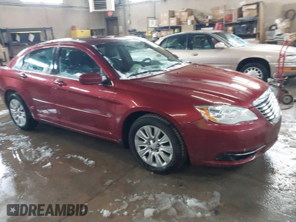2014 Chrysler 200 LX with VIN 1C3CCBAB9EN194901, listed as a IAAI auction lot 41864028 with 166,595 mi miles. Bid and sale history available at carsss.com. Image 1.