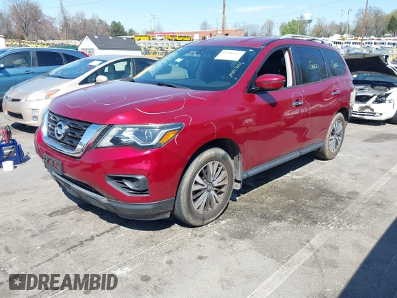 2017 Nissan Pathfinder SV with VIN 5N1DR2MM4HC681270, listed as a IAAI auction lot 41786327 with 61,724 mi miles. Bid and sale history available at carsss.com. Image 2.