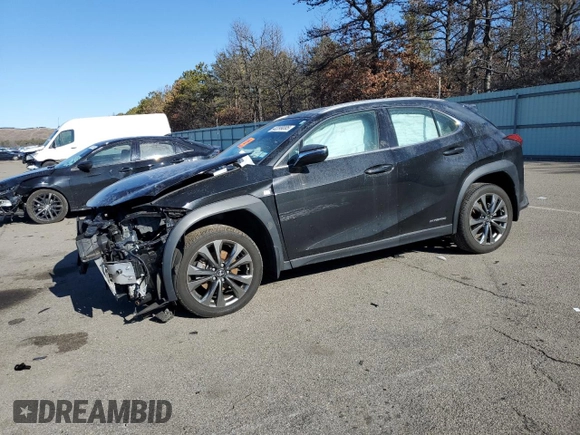 2021 Lexus UX with VIN JTHR9JBH7M2050957, listed as a Copart auction lot 42299095 with 0 mi miles and Salvage Title. Bid and sale history available at carsss.com. Image 1.