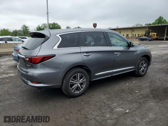 2019 Infiniti QX60 Pure with VIN 5N1DL0MMXKC566525, listed as a Copart auction lot 56960085 with 89,858 mi miles and Salvage title. Bid and sale history available at DreamBid. Image 3.