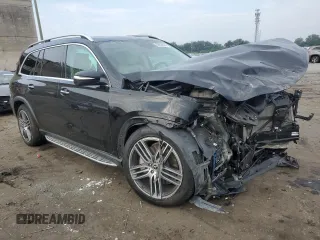 2024 Mercedes-Benz GLS 450 with VIN 4JGFF5KE7RB057873, listed as a Copart auction lot 68994884 with 18,749 mi miles and Salvage Title. Bid and sale history available at DreamBid. Image 4.