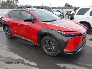 2024 Toyota bZ4X XLE with VIN JTMAAAAA9RA055035, listed as a IAAI auction lot 42280675 with 3,848 mi miles and . Bid and sale history available at DreamBid. Image 1.