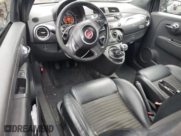 2014 FIAT 500 Sport with VIN 3C3CFFBR7ET267631, listed as a Copart auction lot 82002614 with 65,209 mi miles and Salvage Title. Bid and sale history available at carsss.com. Image 8.