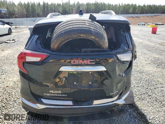 2022 GMC Terrain SLT with VIN 3GKALVEV5NL268697, listed as a Copart auction lot 48053775 with 0 mi miles and Salvage Title. Bid and sale history available at carsss.com. Image 6.