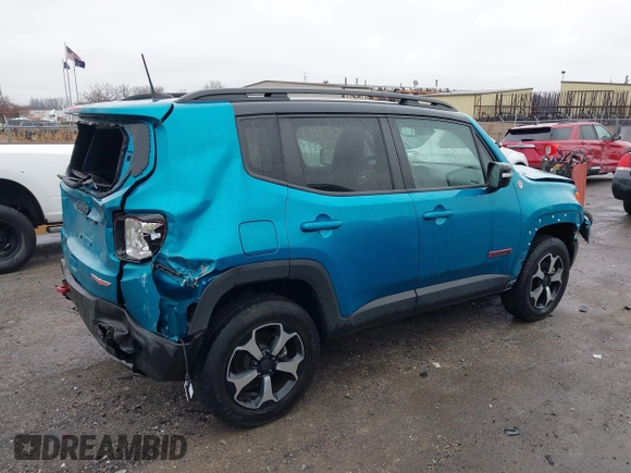 2022 Jeep Renegade Trailhawk with VIN ZACNJDC13NPN57143, listed as a IAAI auction lot 41042785 with 25,040 mi miles and . Bid and sale history available at DreamBid. Image 4.