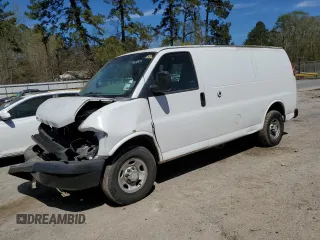 2013 Chevrolet Express Cargo Van with VIN 1GCWGFCA3D1142811, listed as a Copart auction lot 49578635 with Not Provided miles and Salvage Title. Bid and sale history available at carsss.com. Image 1.