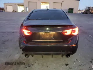 2017 Infiniti Q50 Red Sport 400 with VIN JN1FV7AR0HM871358, listed as a Copart auction lot 84252014 with 92,986 mi miles and Salvage Title. Bid and sale history available at carsss.com. Image 6.