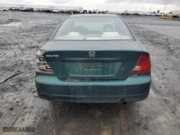 2002 Honda Civic LX with VIN 1HGEM21502L045829, listed as a Copart auction lot 81906834 with 269,548 mi miles and Salvage Title. Bid and sale history available at carsss.com. Image 6.