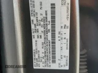 2017 Ford F-150 XL with VIN 1FTEW1C86HKD49367, listed as a Copart auction lot 62867715 with 107,896 mi miles and Salvage title. Bid and sale history available at DreamBid. Image 13.