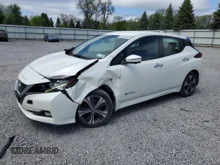 2019 Nissan LEAF SL Plus with VIN 1N4BZ1CP5KC317891, listed as a Copart auction lot 57491825 with 88,841 mi miles and Salvage title. Bid and sale history available at DreamBid. Image 1.