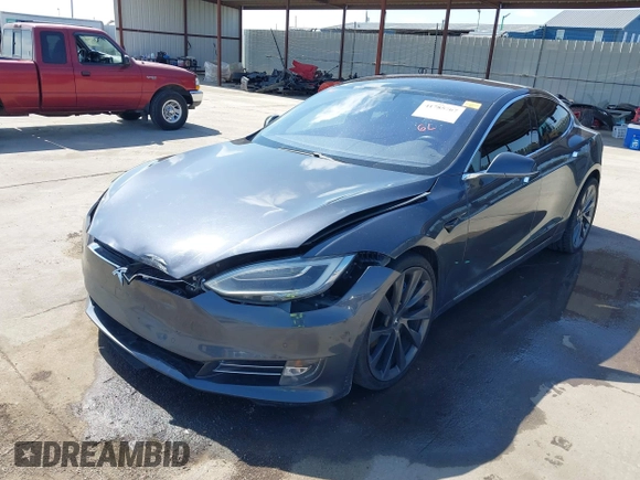2017 Tesla Model S 100D with VIN 5YJSA1E29HF204881, listed as a IAAI auction lot 41785767 with 146,523 mi miles and . Bid and sale history available at DreamBid. Image 2.