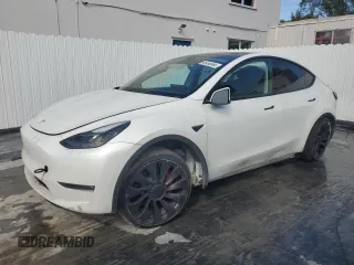 2023 Tesla Model Y Performance with VIN 7SAYGDEF8PF595178, listed as a Copart auction lot 46496995 with 39,057 mi miles and Non Repairable. Bid and sale history available at DreamBid. Image 1.