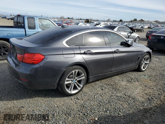2017 BMW 4 Series 430i xDrive with VIN WBA4F9C54HG440590, listed as a Copart auction lot 45761255 with 105,551 mi miles and Salvage title. Bid and sale history available at DreamBid. Image 3.