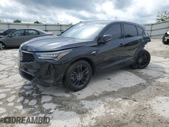 2023 Acura RDX w/A-Spec Package with VIN 5J8TC2H66PL006825, listed as a Copart auction lot 58852025 with 26,109 mi miles and Salvage title. Bid and sale history available at DreamBid. Image 1.