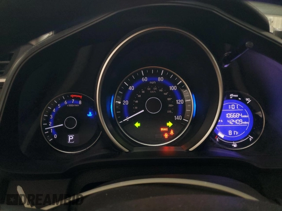 2016 Honda Fit EX with VIN JHMGK5H75GX034913, listed as a Copart auction lot 63948425 with 106,684 mi miles and Salvage title. Bid and sale history available at DreamBid. Image 9.