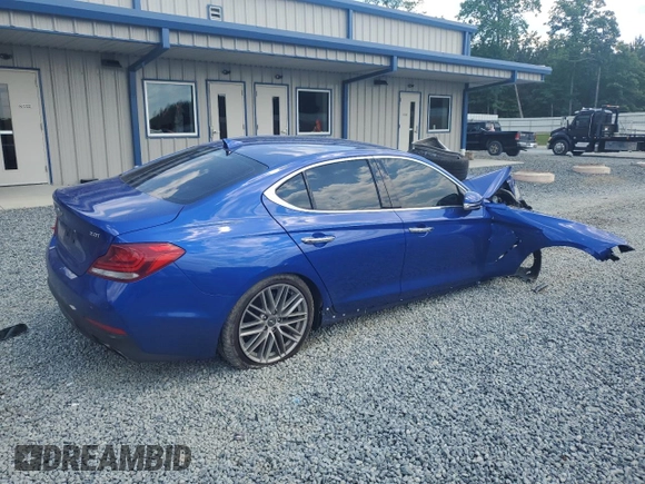 2021 Genesis G70 2.0T with VIN KMTG64LA1MU075945, listed as a Copart auction lot 56481205 with 88,160 mi miles and Salvage title. Bid and sale history available at DreamBid. Image 3.