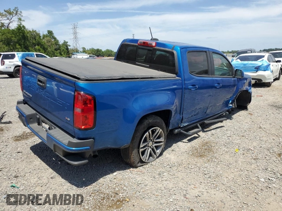 2021 Chevrolet Colorado 2WD LT with VIN 1GCGSCEN3M1297005, listed as a Copart auction lot 54363325 with 74,825 mi miles and Salvage Title. Bid and sale history available at DreamBid. Image 3.