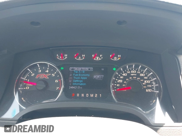 2013 Ford F-150 XL with VIN 1FTFW1CF2DKD30165, listed as a IAAI auction lot 42692583 with 248,421 mi miles and . Bid and sale history available at DreamBid. Image 7.