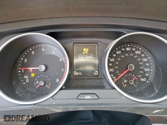 2019 Volkswagen Tiguan S with VIN 3VV1B7AX4KM030221, listed as a Copart auction lot 53444435 with 55,512 mi miles and Salvage title. Bid and sale history available at DreamBid. Image 9.