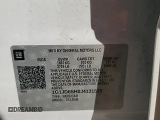 2018 Chevrolet Sonic LT z VIN 1G1JD6SH0J4131575, wystawiony jako Copart lot #86982344 z przebiegiem 81 862 mil mil oraz Szkoda całkowita • Salvage title. Historia ofert i sprzedaży dostępna na DreamBid. Obrazek 14.