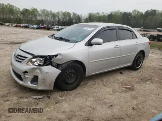 2013 Toyota Corolla L with VIN 2T1BU4EE0DC988708, listed as a Copart auction lot 52092375 with 165,895 mi miles and Salvage Title. Bid and sale history available at carsss.com. Image 1.
