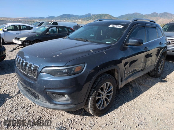 2020 Jeep Cherokee Latitude Plus with VIN 1C4PJMLB7LD602469, listed as a Copart auction lot 59229305 with 92,698 mi miles and Salvage title. Bid and sale history available at DreamBid. Image 1.