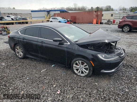 2015 Chrysler 200 Limited with VIN 1C3CCCAB3FN649281, listed as a Copart auction lot 50343895 with Not Provided miles and Salvage Title. Bid and sale history available at carsss.com. Image 4.