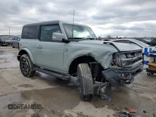 2023 Ford Bronco with VIN 1FMDE5AH9PLB38001, listed as a Copart auction lot 88151115 with 15,542 mi miles and Salvage title. Bid and sale history available at DreamBid. Image 4.