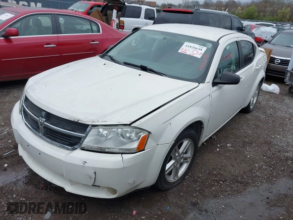 2008 Dodge Avenger SXT with VIN 1B3LC56K18N190871, listed as a IAAI auction lot 41826648 with 280,075 mi miles and . Bid and sale history available at DreamBid. Image 2.