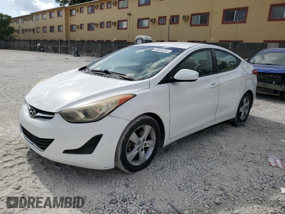 2013 Hyundai Elantra GLS z VIN 5NPDH4AE0DH436626, wystawiony jako Copart lot #55504255 z przebiegiem 184 211 mil mil oraz Czysty tytuł • Clean title. Historia ofert i sprzedaży dostępna na DreamBid. Obrazek 1.