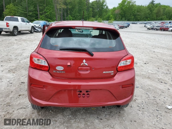 2017 Mitsubishi Mirage SE with VIN ML32A4HJ9HH015901, listed as a Copart auction lot 58991815 with 94,973 mi miles and Salvage title. Bid and sale history available at DreamBid. Image 6.