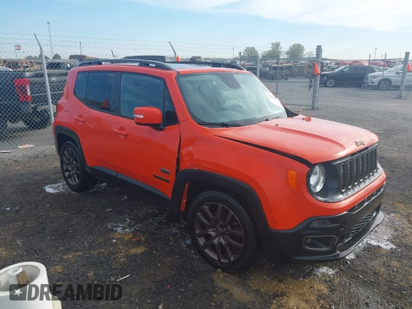 2016 Jeep Renegade Latitude with VIN ZACCJABT5GPE31204, listed as a IAAI auction lot 41828985 with 162,684 mi miles and . Bid and sale history available at DreamBid. Image 1.