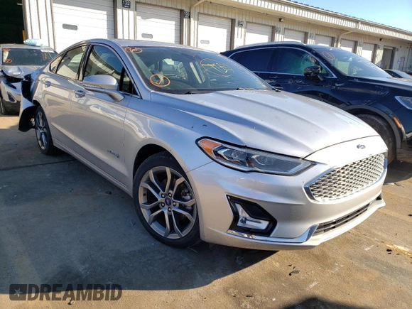 2019 Ford Fusion Hybrid Titanium with VIN 3FA6P0RUXKR106329, listed as a Copart auction lot 55557282 with 40,593 mi miles. Bid and sale history available at carsss.com. Image 1.