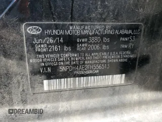 2015 Hyundai Elantra SE z VIN 5NPDH4AE2FH556513, wystawiony jako Copart lot #56348795 z przebiegiem 167 784 mil mil oraz Szkoda całkowita • Salvage title. Historia ofert i sprzedaży dostępna na DreamBid. Obrazek 12.