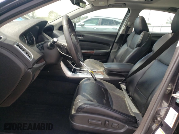 2015 Acura TLX V6 Tech with VIN 19UUB3F59FA001703, listed as a Copart auction lot 50845885 with 106,652 mi miles and Salvage Title. Bid and sale history available at carsss.com. Image 7.