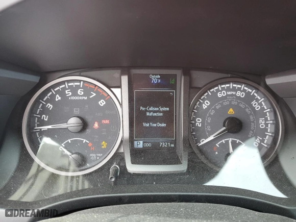 2023 Toyota Tacoma 4WD SR with VIN 3TYCZ5AN8PT162433, listed as a Copart auction lot 52911055 with 7,321 mi miles and Salvage Title. Bid and sale history available at carsss.com. Image 9.