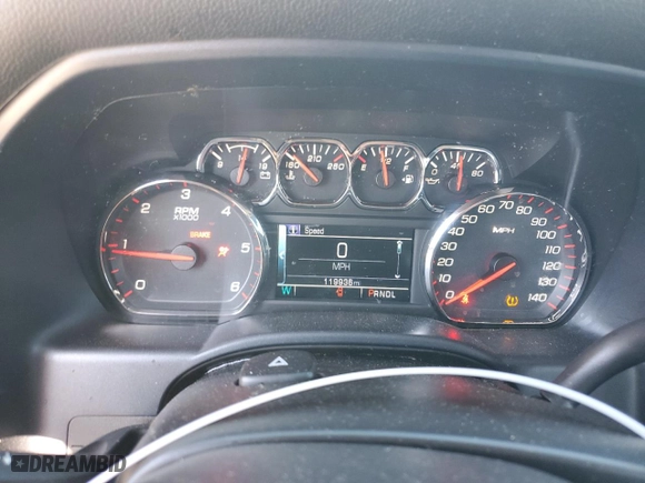 2017 Chevrolet Silverado 1500 LT with VIN 1GCVKREC2HZ384765, listed as a Copart auction lot 45542155 with 119,936 mi miles and Salvage Title. Bid and sale history available at carsss.com. Image 9.