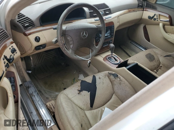 2003 Mercedes-Benz S-Class 4.3L with VIN WDBNG70J53A370666, listed as a Copart auction lot 66799764 with 0 mi miles and Non Repairable. Bid and sale history available at carsss.com. Image 8.