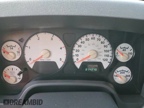 2006 Dodge Ram 2500 SLT with VIN 3D7KR29C46G208948, listed as a Copart auction lot 43755215 with 214,270 mi miles and Salvage Title. Bid and sale history available at carsss.com. Image 9.