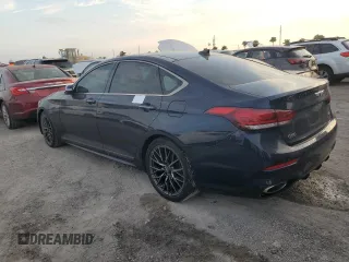 2020 Genesis G80 3.8L with VIN KMTFN4JE2LU328905, listed as a Copart auction lot 74858024 with 0 mi miles and Salvage Title. Bid and sale history available at carsss.com. Image 2.