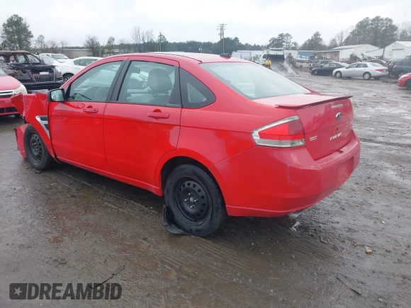 2008 Ford Focus SE with VIN 1FAHP35N88W115089, listed as a IAAI auction lot 41457094 with 256,088 mi miles. Bid and sale history available at carsss.com. Image 3.