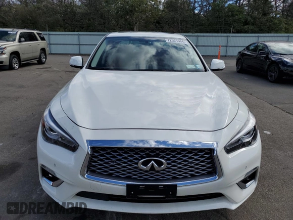 2024 Infiniti Q50 Luxe with VIN JN1EV7BR3RM631281, listed as a Copart auction lot 72021944 with 3,994 mi miles and Salvage Title. Bid and sale history available at DreamBid. Image 5.