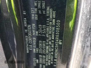 2024 Kia Carnival EX with VIN KNDNC5H34R6308503, listed as a Copart auction lot 77401904 with 12,791 mi miles and Salvage Title. Bid and sale history available at carsss.com. Image 16.